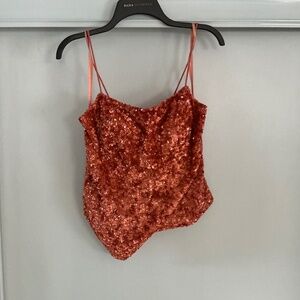 NWT! Cache Sequined Top